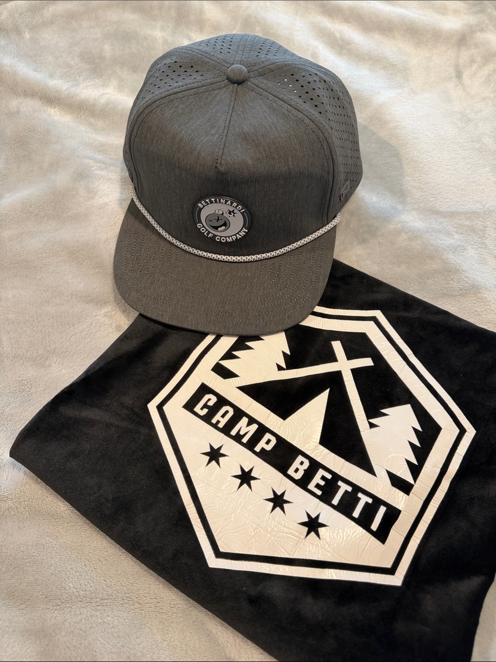 Charcoal Gray Rope-Trim Snapback Hat